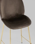 Стул полубарный Stool Group Beetle со спинкой коричневый УТ000025453