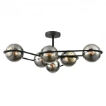 Потолочная люстра на штанге Lumion Camilie 8060/6C черный/дымчатый металл/стекло E27 6*60W 220V