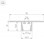 Профиль PDS-T-HIDE-2000 (Arlight, Алюминий) 035014