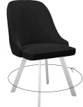 Стул 266 поворотный, К21 черный, ножки белые Dikline 00-00062910