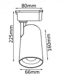 Трековый светильник Crystal Lux CLT 0.31 006 20W BL (LED, 220V)