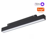 Трековый светильник низковольтный светодиодный Novotech Flum 359629 черный диммир. со сменой цв.температуры, пульт ДУ/Tuya Smart Life IP20 LED 10W 48V 3000-6000K (Умный дом, Алиса)