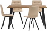 Обеденная группа Notta Эделин бежевый / дуб вотан / черный матовый 524319
