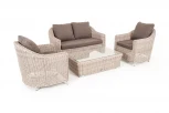 Лаунж-зона из искусственного ротанга, цвет бежевый 4SIS Кон Панна KPS2C2TJ-4-SET beige