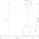 Подвесной светильник Eurosvet Mist 90266/1 золото (LED, 220V, на проводе, кольцо)