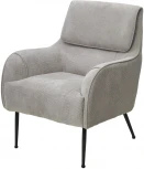 Кресло M-City MAGDA Cato-16 серый, ткань / черный каркас