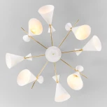 Потолочная люстра Wi-Fi на штанге Eurosvet Apart 70114/8 белый (220V, управление смартфоном, голосовое управление, умный дом - Minimir Home, Алиса, Маруся, Салют)