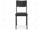 Стул Woodville на металлокаркасе Бекал черный / черный матовый 469978