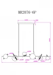 Подвесной светильник MyFar Francis MR2076-6P (220V, на проводе, шарики)