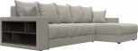 Диван угловой с декором и полкой Лига-050 НПБ Лига Диванов (Рогожка) арт.128586