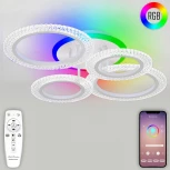 Потолочная люстра Natali Kovaltseva LED LAMPS 81407 80W, белый, LED с RGB подсветкой