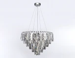 Подвесная люстра каскадная Ambrella TRADITIONAL TR5257 (220V, хрусталь, на тросе)