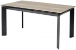 Обеденный стол M-City CREMONA 140 KL-61 под дерево, итальянская керамика/ черный каркас