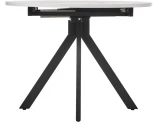 Стол Rudolf круглый раскладной 100-130x100x75см, белый мрамор, чёрный Bradex Home RF 0417