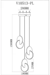 Подвесной светильник светодиодный Moderli Mesa V10513-PL