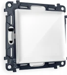 Комплект механизма Ambrella Volt 1-клавишного перекрестного выключателя ALFA MA101030 Белый глянец QUANT