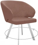 Стул 265 поворотный, Z34 пудра, ножки белые Dikline 00-00062800