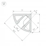 Профиль SL-KANT-H11-2000 ANOD OLIVE GREY (Arlight, Алюминий) 038197 SL-KANT