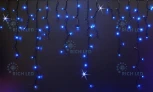 Гирлянда светодиодная Бахрома синяя с мерцанием 220B, 144 LED, провод черный, IP54 RL-i3*0.9F-B/B Rich LED