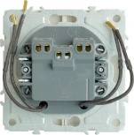 Выключатель двухклавишный с подсветкой (белый) Stekker Эмили 49864