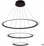 Подвесной светильник Crystal Lux MANZANA SP67W LED BLACK (220V, пульт управления, на тросе)