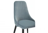 Стул Woodville на металлокаркасе Kora light blue / black 15104