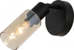 Спот Escada Sector 10172/1A Amber 1x40Вт E14, металл/стекло, черный/янтарный (220V)