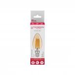 Лампочка светодиодная филаментная прозрачная свеча E14 9W Thomson Candle TH-B2115