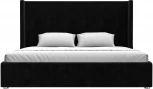 Кровать интерьерная Ларго 200 (Черный/Велюр) Лига Диванов арт.120750