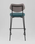 Стул полубарный Casey темно-бирюзовый с серой экокожей Stool Group арт.УТ000039578