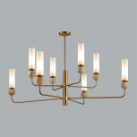 Потолочная люстра на штанге Odeon Light Lolla 6625/8 под латунь/металл/стекло/камень IP20 8*E14 40W 220V (шарики)