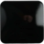 Выключатель одноклавишный с подсветкой (черный) Stekker София 49292