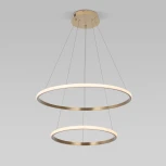 Подвесной светильник ярусный Eurosvet Collars 90264/2 латунь (регулировка яркости, LED, 220V, пульт управления, на тросе)