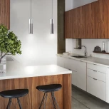 Подвесной светильник Eurosvet Double Topper 50135/1 LED хром/черный (220V, на проводе)