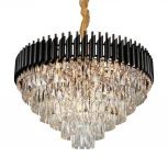 Подвесная люстра Omnilux 818 OML-81803-24 (220V, хрусталь, на цепи, круглые)