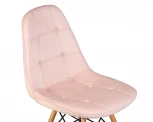 Стул обеденный BENNET (ножки светлый бук, пудрово-розовый велюр (HLR-39))