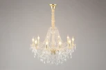 Подвесная люстра Koletta APL.755.13.10 (220V, хрусталь, подвески, на цепи, свеча)