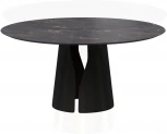 Стол Bradex Home Giano диам.100см, керамогранит черный мрамор (RF 0651)