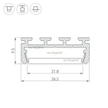 Профиль PLS-LOCK-2000 ANOD (Алюминий) 016397 Arlight