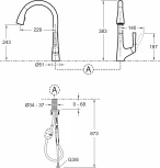 Смеситель Jacob Delafon Malleco E562-CP для кухонной мойки