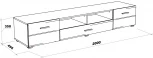 ТВ-тумба Woodville Shine 200 белая / белый глянец 412548