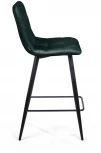 Стул полубарный UNO, бархат зелёный 19/ чёрный конус Top Concept UNO 74640
