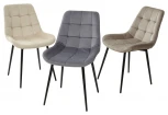 Обеденный стул M-City ХОФМАН, цвет бежевый #H06, велюр / черный каркас 4 шт./1 к