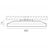 Светильник светодиодный настенно-потолочный Lightstar Arco Eco 225750