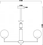 Потолочная люстра на штанге Freya Bolas FR5185PL-06BS