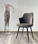 Стул HERMAN 360 град. ГРАФИТ #14, велюр / черный каркас M-City 461MC04746