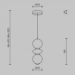 Подвесной светильник Maytoni Brosche MOD362PL-L10GR3K (LED, 220V, на проводе, шарики, бусы)