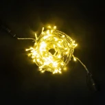 Гирлянда Нить 20м Шампань с Возможностью Управления 24В, 200 LED, Провод Прозрачный Силикон, IP65