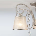 Потолочная люстра Eurosvet Liona 60065/5 серебро (220V, хрусталь Strotskis)