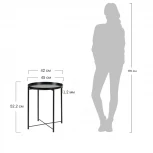 Кофейный столик диам.45x51см, чёрный Bradex Home МУН FR 0829